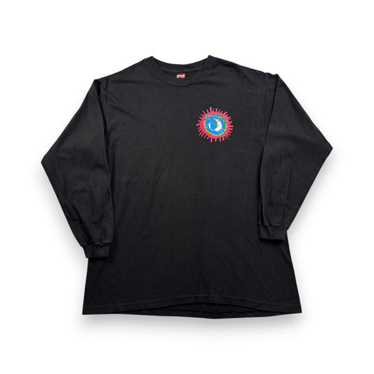 90s ミッドナイトオイル Midnight Oil 1993 Tシャツ バンドT Earth and Sun and Moon 黒 ロンT 長袖 ACME L オーストラリア製 バンT シングルステッチ 2603-0162