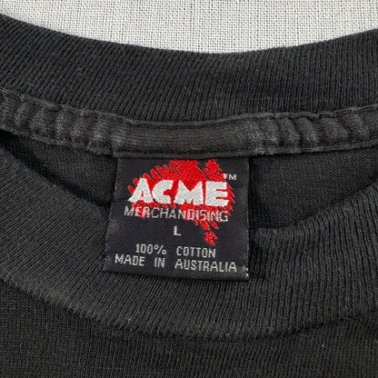90s ミッドナイトオイル Midnight Oil 1993 Tシャツ バンドT Earth and Sun and Moon 黒 ロンT 長袖 ACME L オーストラリア製 バンT シングルステッチ 2603-0162