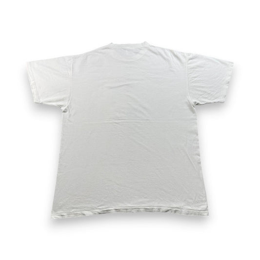 90s 薔薇 花柄 アートT Tシャツ 白 XL シングルステッチ ひまわり 2603-0172