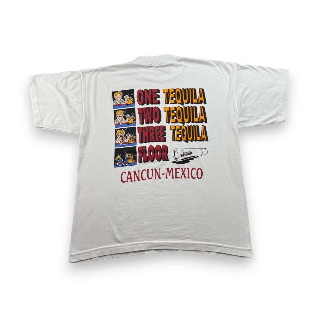 90s 00s テキーラ Tシャツ メキシコ スーベニアT 白 Tequila 2603-0173