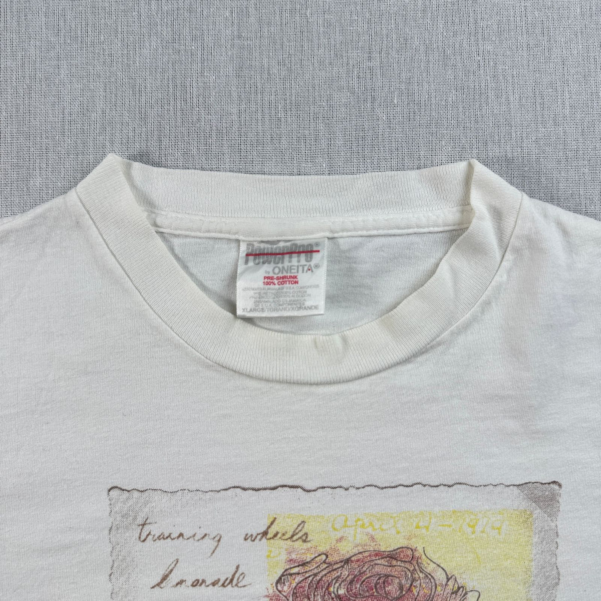 90s 薔薇 花柄 アートT Tシャツ 白 XL シングルステッチ ひまわり 2603-0172