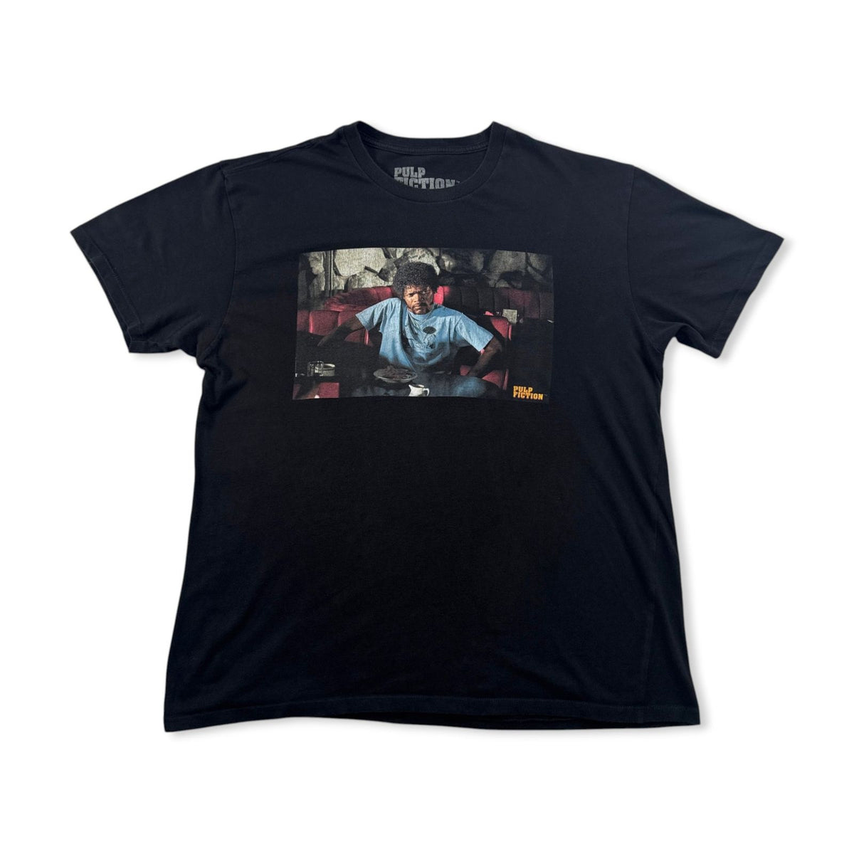 00s パルプフィクション Pulp Fiction Tシャツ 映画T ムービー 黒 L タランティーノ ダイナー ボックスシルエット 2603-0177