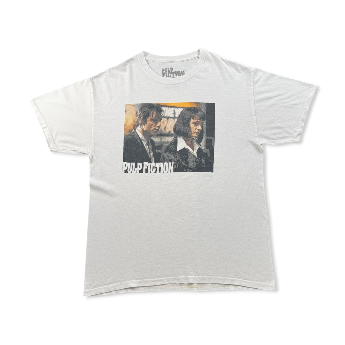 00s パルプフィクション Pulp Fiction Tシャツ 映画T ムービー 白 L タランティーノ 2603-0176