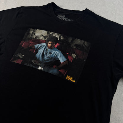 00s パルプフィクション Pulp Fiction Tシャツ 映画T ムービー 黒 L タランティーノ ダイナー ボックスシルエット 2603-0177