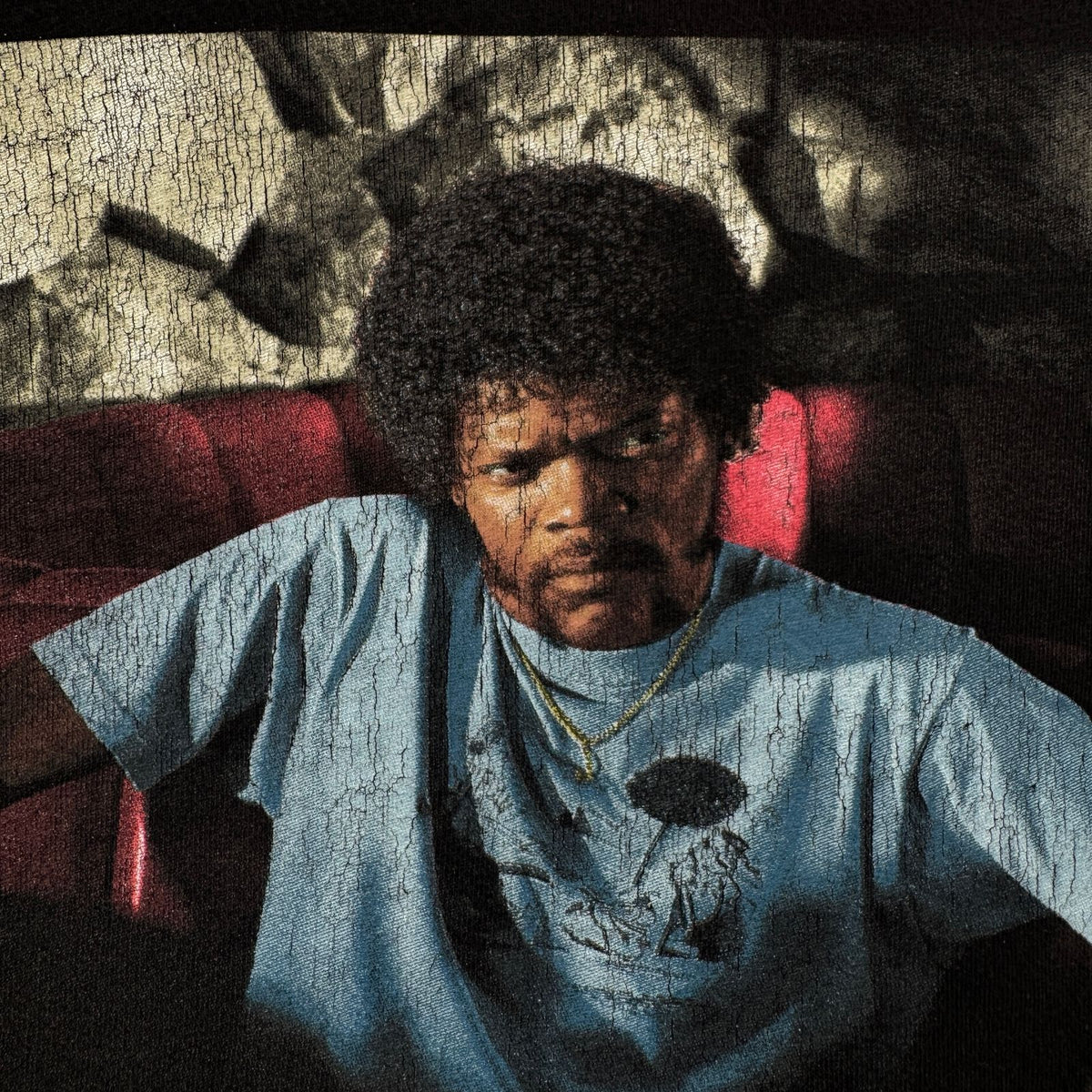 00s パルプフィクション Pulp Fiction Tシャツ 映画T ムービー 黒 L タランティーノ ダイナー ボックスシルエット 2603-0177