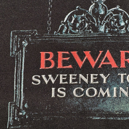00s 映画T スウィーニー トッド ジョニーデップ Sweeney Todd Johnny Depp BEWARE 2XL フリート街の悪魔の理髪師 ムービー ティムバートン監督 ホラー シザーハンズ 2603-0179