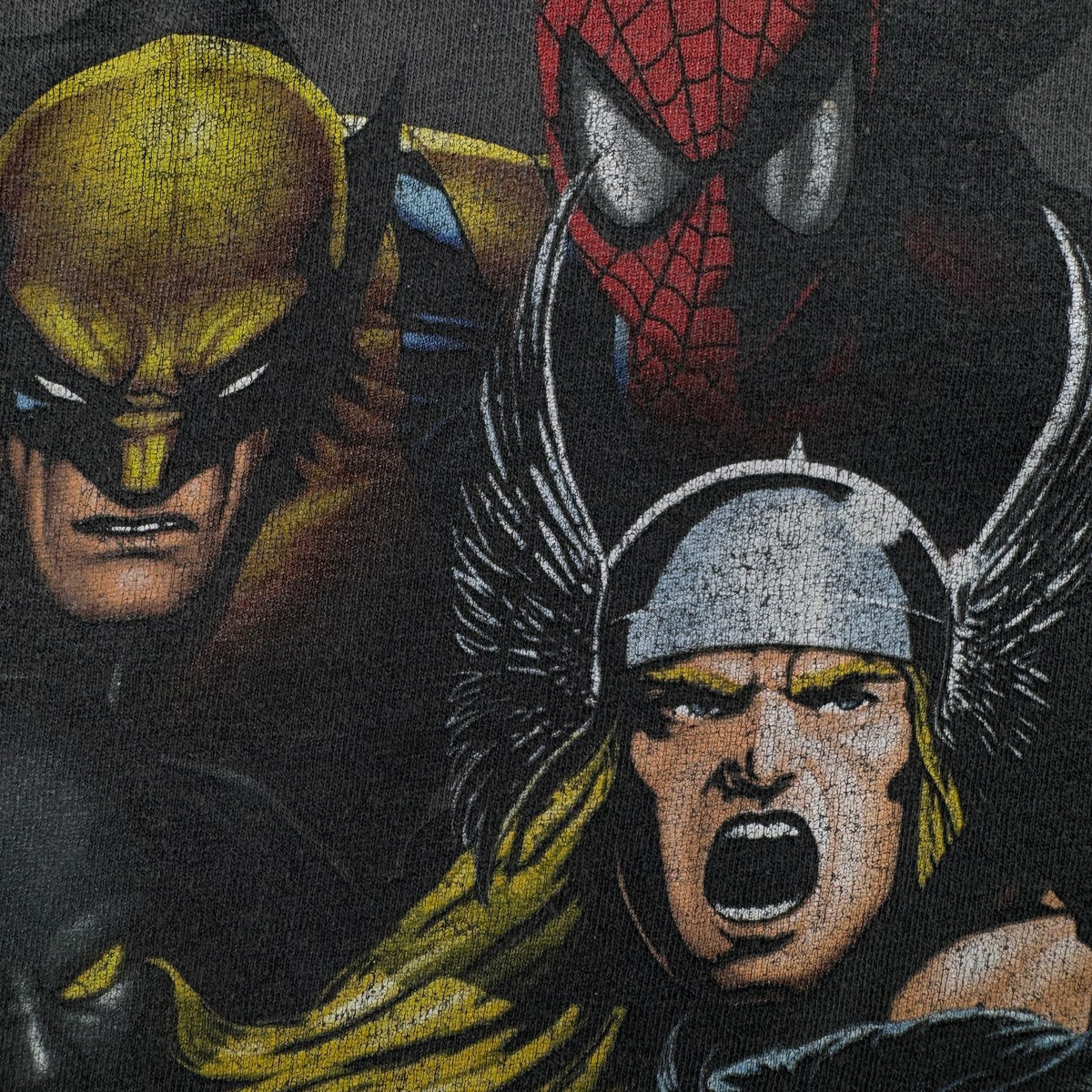 00s MARVEL マーベル Tシャツ グレー 黒 フェード キッズ 2603-0181