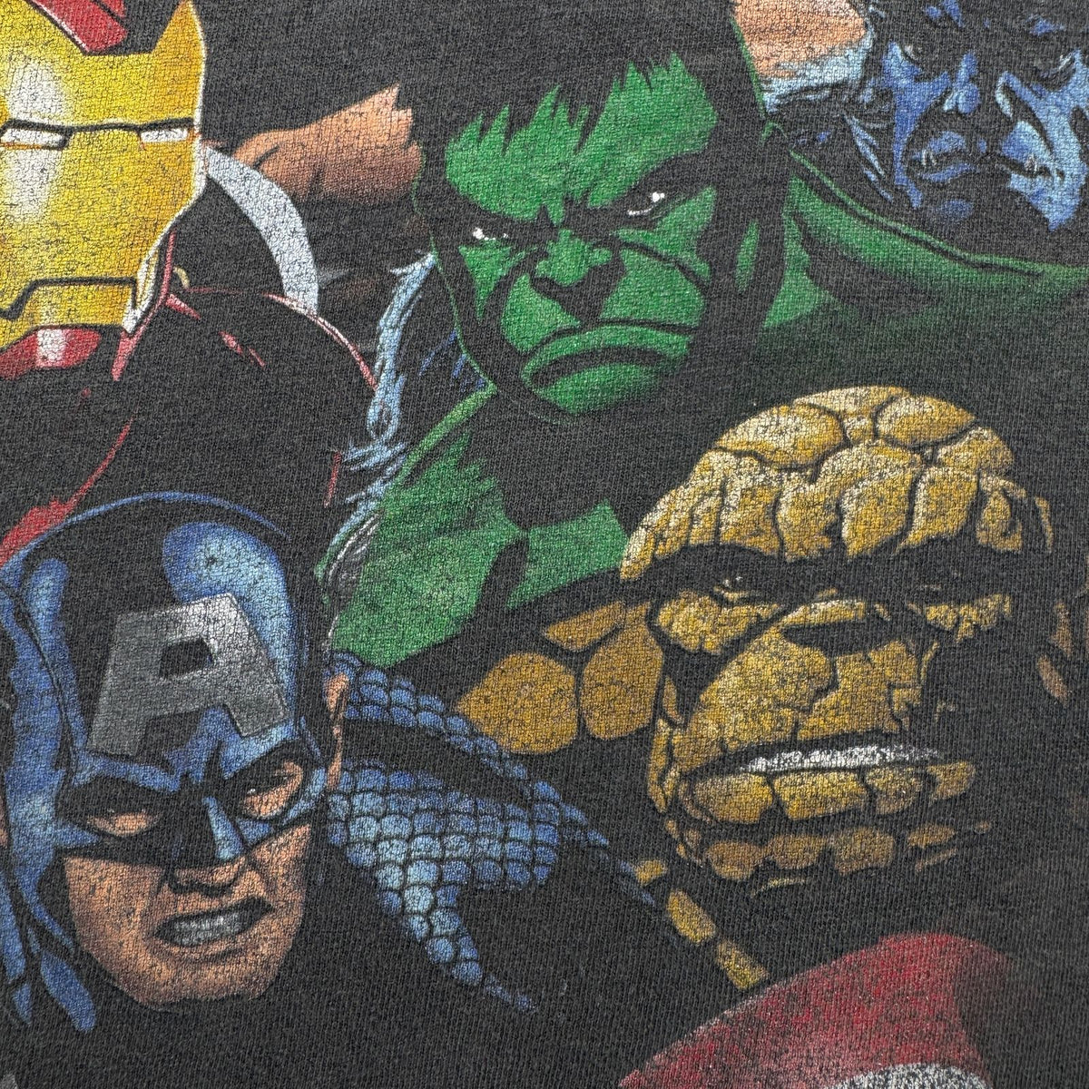 00s MARVEL マーベル Tシャツ グレー 黒 フェード キッズ 2603-0181