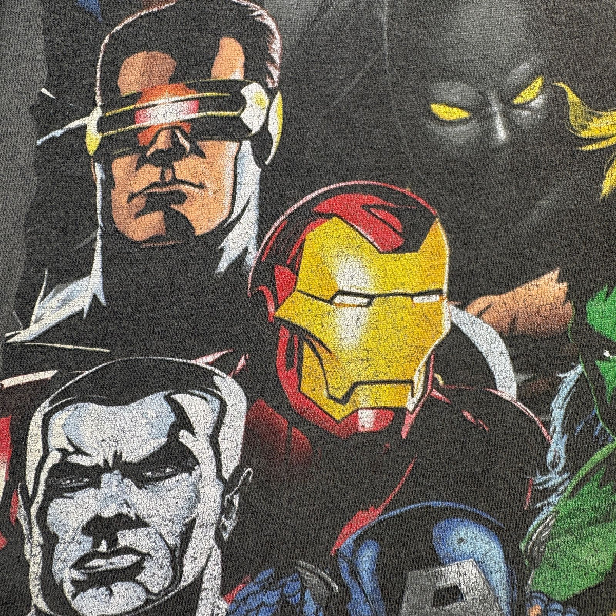 00s MARVEL マーベル Tシャツ グレー 黒 フェード キッズ 2603-0181