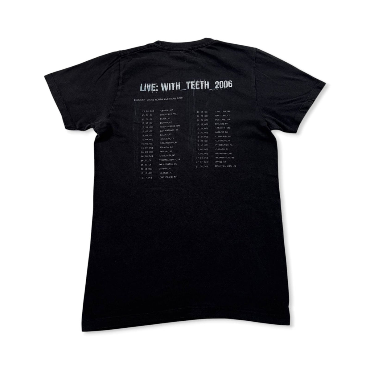 00s ナインインチネイルズ NIN nine inch nails with teeth 2006 バンドT 黒 2603-0185