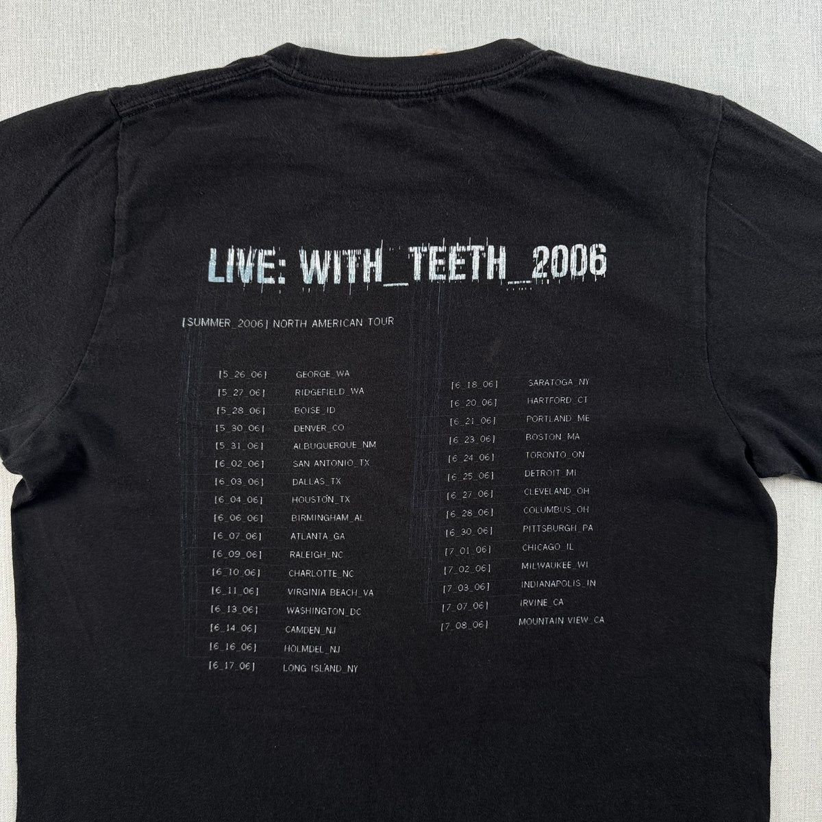 00s ナインインチネイルズ NIN nine inch nails with teeth 2006 バンドT 黒 2603-0185