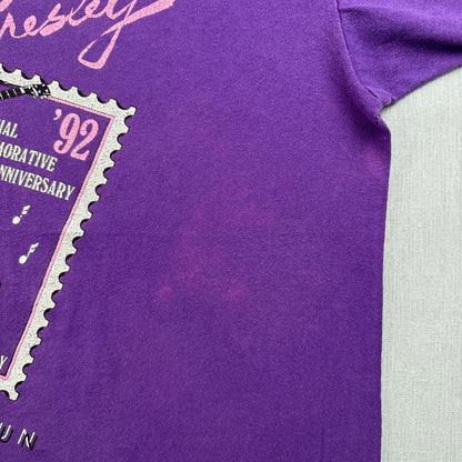 90s エルビス プレスリー elvis presley バンT Tシャツ USA製 XL 紫 シングルステッチ 両面プリント 2603-0187