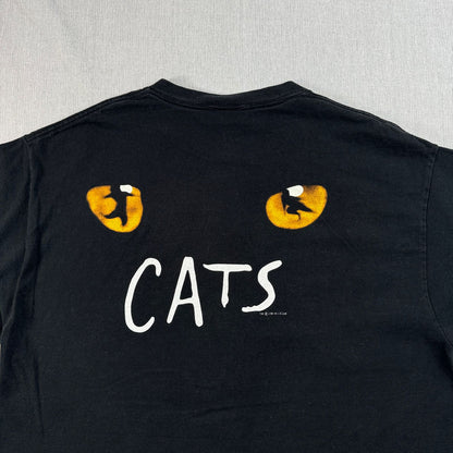 90s 00s CATS キャッツ ミュージカル Tシャツ 黒 XL ムービー 映画 2603-0189