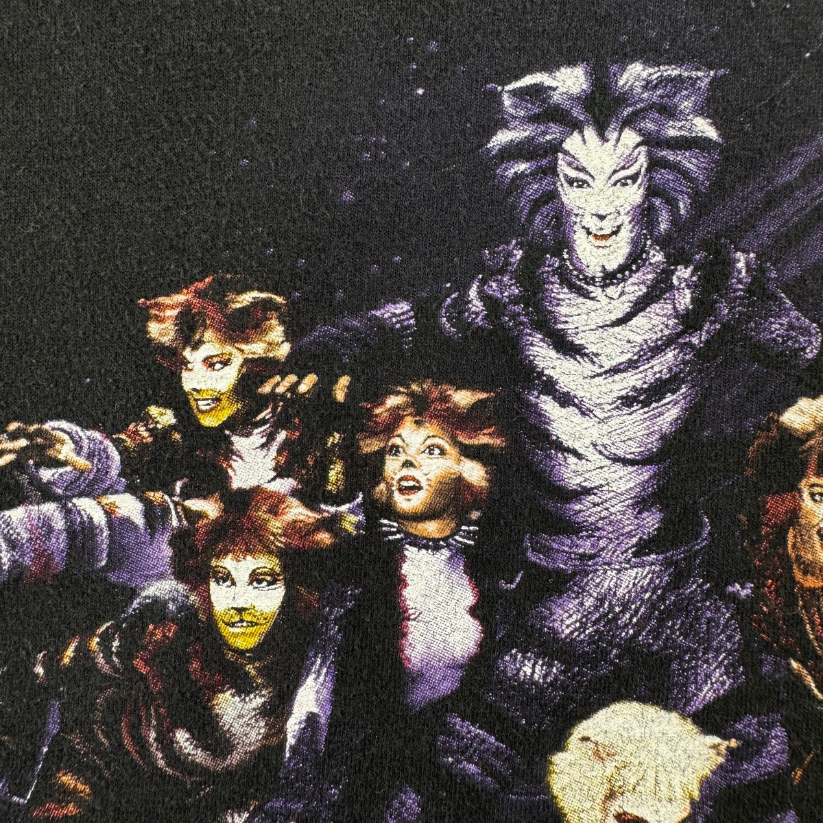 90s 00s CATS キャッツ ミュージカル Tシャツ 黒 XL ムービー 映画 2603-0189