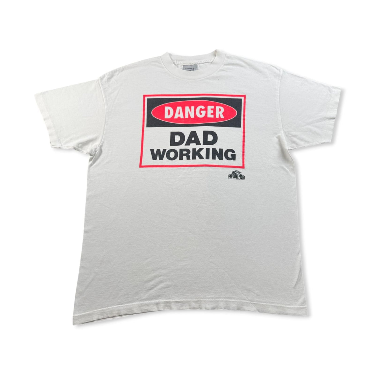 90s アート メッセージ Tシャツ DANGER DAD WORKING ドラマ 映画 HOME IMPROVEMENT XL USA製 シングルステッチ XL ティムアレン 2603-0191