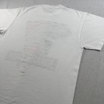 90s ジュラシックパーク Tシャツ 映画 ムービー JURASSIC PARK 1993 白 L USA製 シングルステッチ hanes 2603-0190