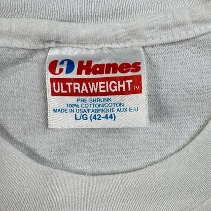 90s ジュラシックパーク Tシャツ 映画 ムービー JURASSIC PARK 1993 白 L USA製 シングルステッチ hanes 2603-0190
