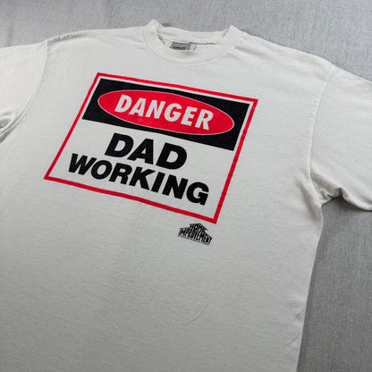 90s アート メッセージ Tシャツ DANGER DAD WORKING ドラマ 映画 HOME IMPROVEMENT XL USA製 シングルステッチ XL ティムアレン 2603-0191