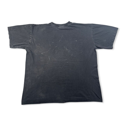 90s ROSENROT RAMMSTEIN ラムシュタイン Tシャツ 黒 バンドT 両面プリント フェード 2603-0198