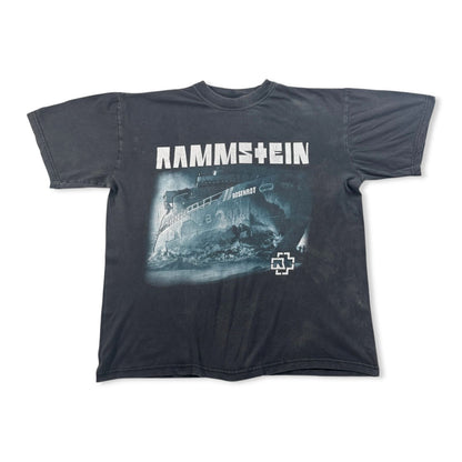 90s ROSENROT RAMMSTEIN ラムシュタイン Tシャツ 黒 バンドT 両面プリント フェード 2603-0198