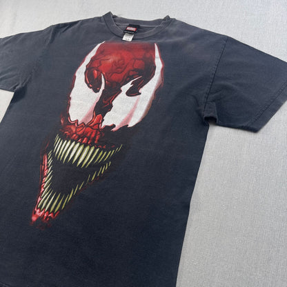 00s MARVEL マーベル カーネイジ Tシャツ ヴェノム Carnage Venom 黒 映画 ムービー M フェード 2603-0193