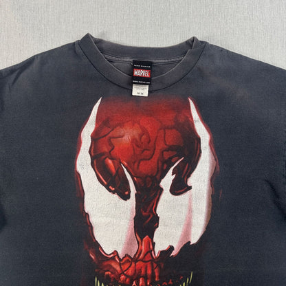 00s MARVEL マーベル カーネイジ Tシャツ ヴェノム Carnage Venom 黒 映画 ムービー M フェード 2603-0193