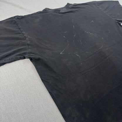 90s ROSENROT RAMMSTEIN ラムシュタイン Tシャツ 黒 バンドT 両面プリント フェード 2603-0198