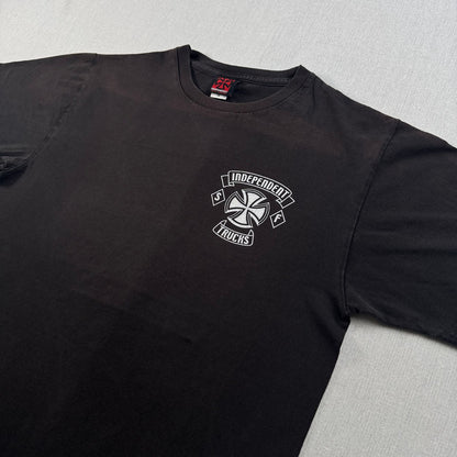 00s INDEPENDENT アイアンクロス インディペンデント Tシャツ オールドスケート スケボー 黒 M 2603-0199