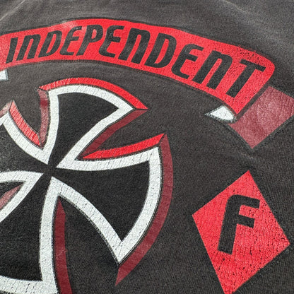 00s INDEPENDENT アイアンクロス インディペンデント Tシャツ オールドスケート スケボー 黒 M 2603-0199