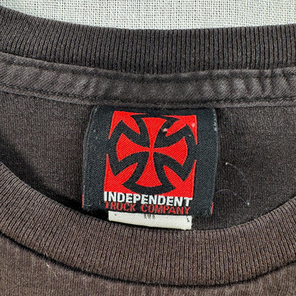 00s INDEPENDENT アイアンクロス インディペンデント Tシャツ オールドスケート スケボー 黒 M 2603-0199