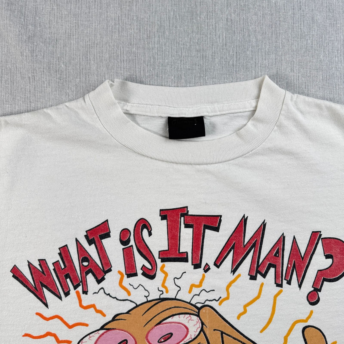 90s REN & STIMPY レン スティンピー Tシャツ USA製 アメコミ キャラクター 白 XL 2603-0203
