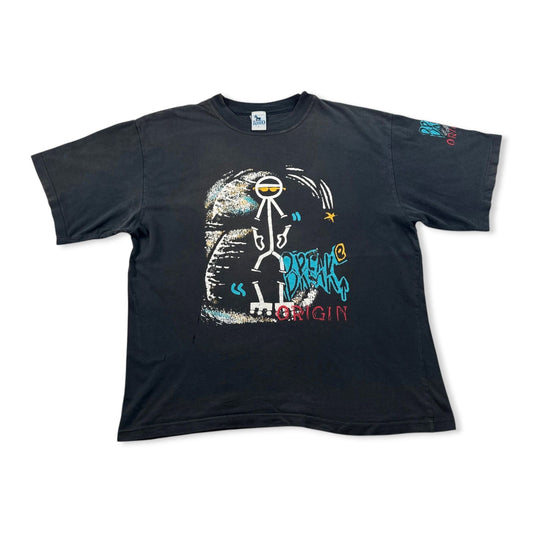 90s 00s アートT RODEO Tシャツ 黒 L オールドスケート ボックスシルエット 2603-0204