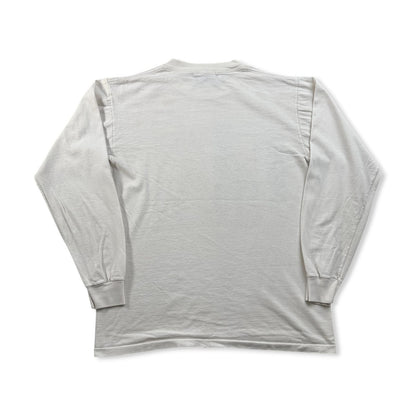 90s USA製 ロンT PEPSI ペプシ 白 馬 ジョッキー 企業T Tシャツ M 長袖 白 コーラ 2603-0206