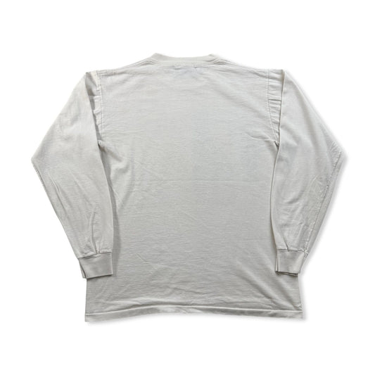 90s USA製 ロンT PEPSI ペプシ 白 馬 ジョッキー 企業T Tシャツ M 長袖 白 コーラ 2603-0206