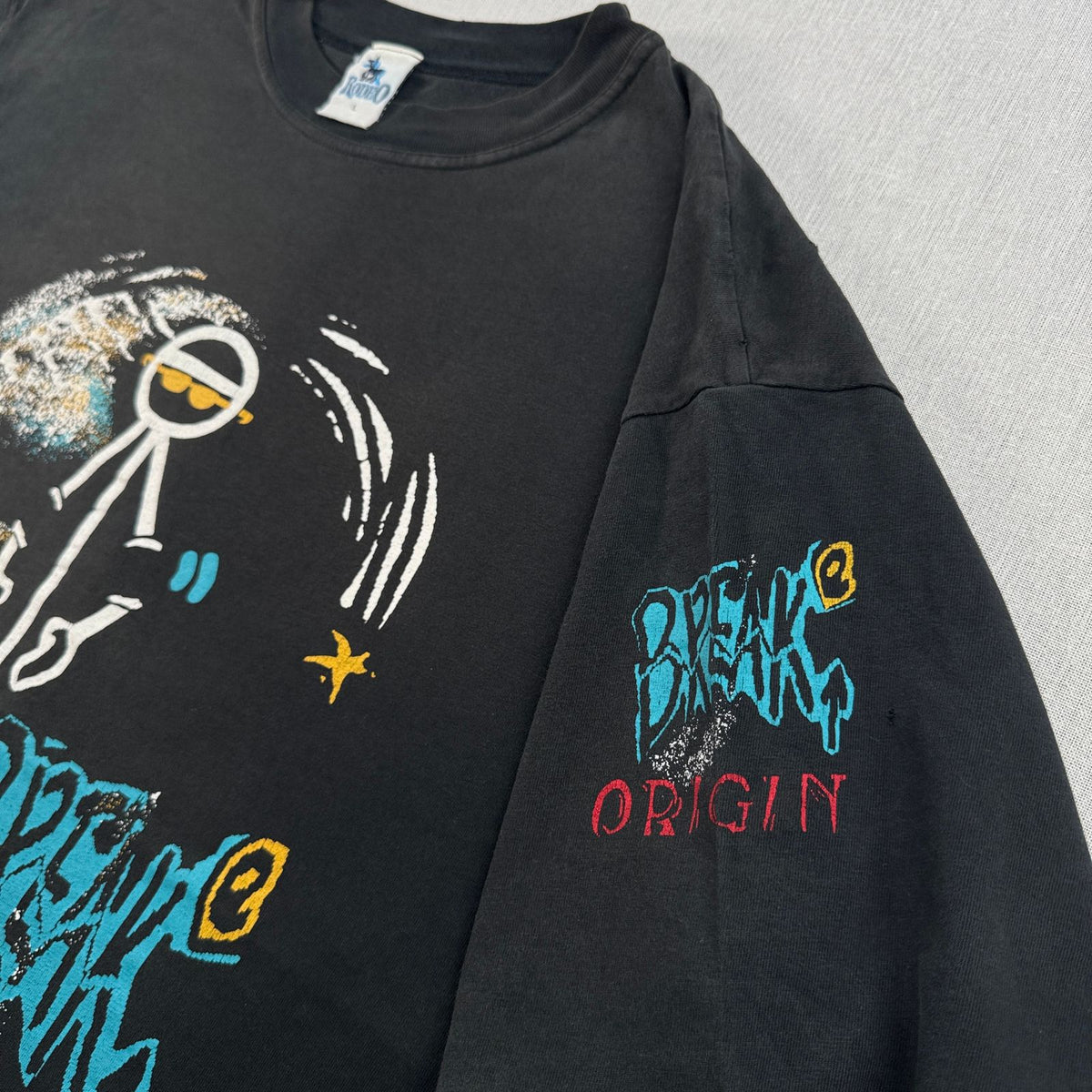 90s 00s アートT RODEO Tシャツ 黒 L オールドスケート ボックスシルエット 2603-0204