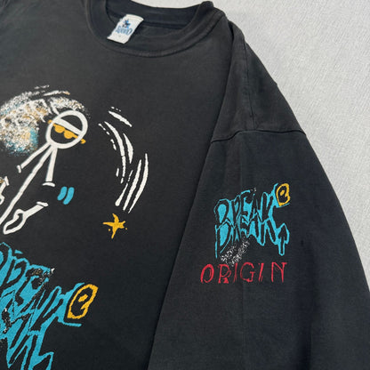 90s 00s アートT RODEO Tシャツ 黒 L オールドスケート ボックスシルエット 2603-0204