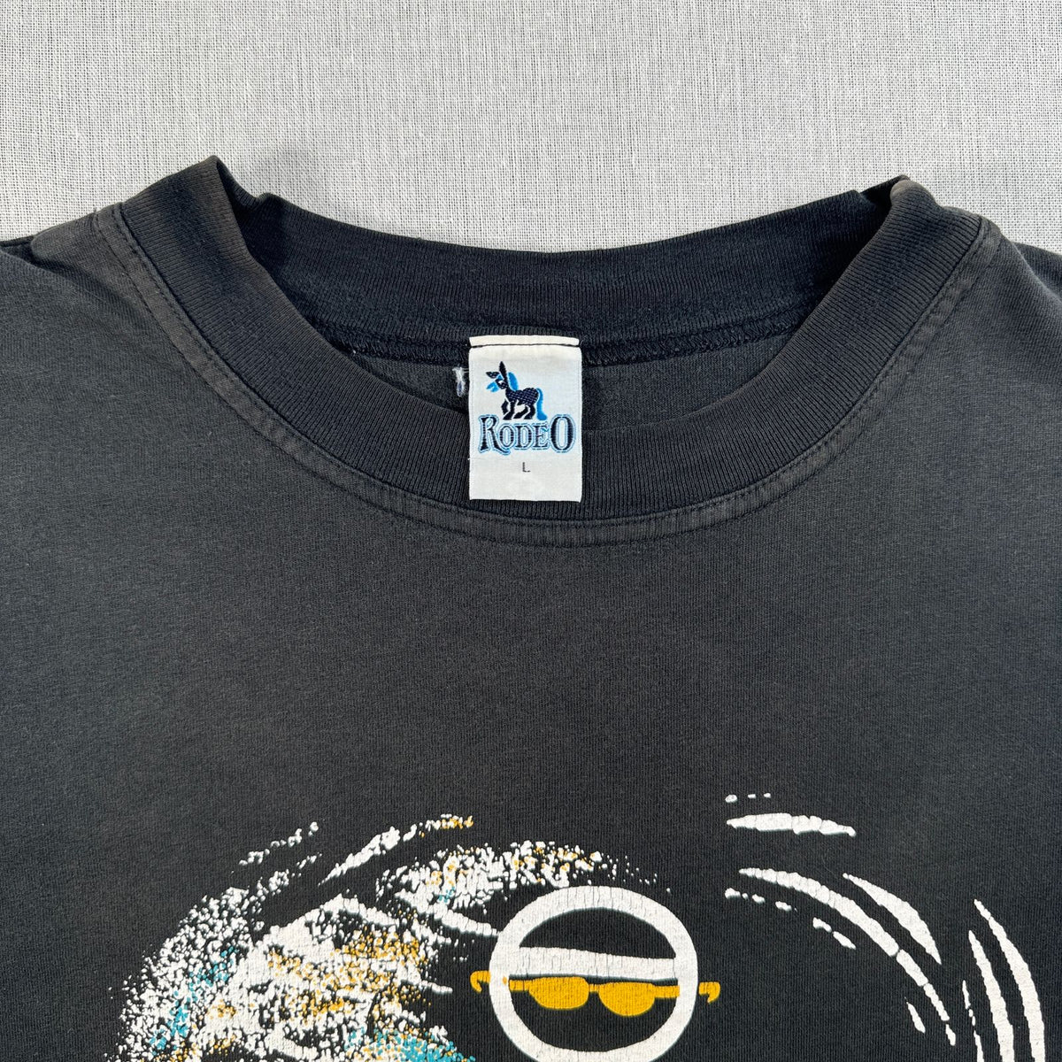 90s 00s アートT RODEO Tシャツ 黒 L オールドスケート ボックスシルエット 2603-0204