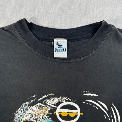 90s 00s アートT RODEO Tシャツ 黒 L オールドスケート ボックスシルエット 2603-0204