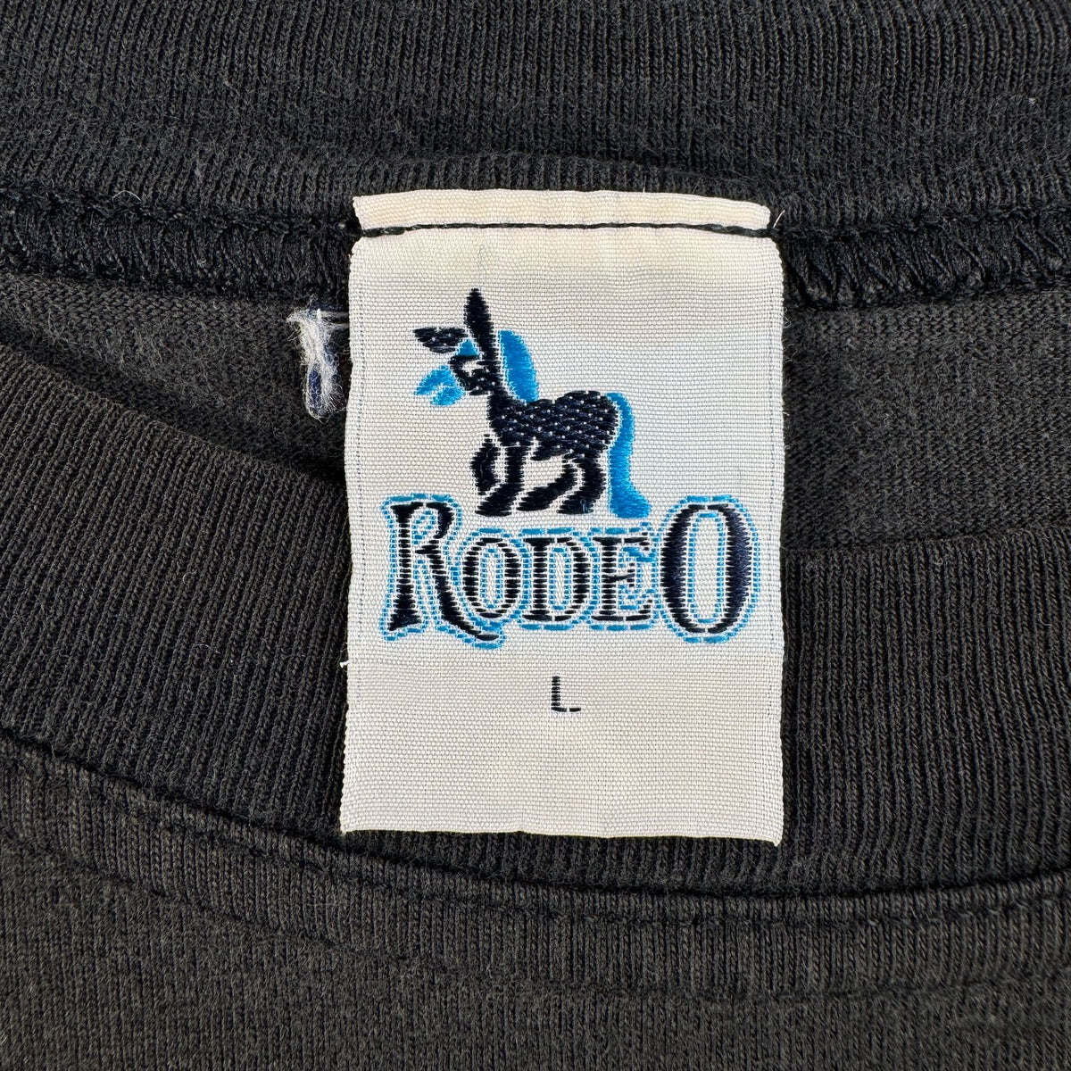 90s 00s アートT RODEO Tシャツ 黒 L オールドスケート ボックスシルエット 2603-0204