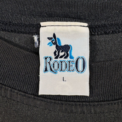 90s 00s アートT RODEO Tシャツ 黒 L オールドスケート ボックスシルエット 2603-0204