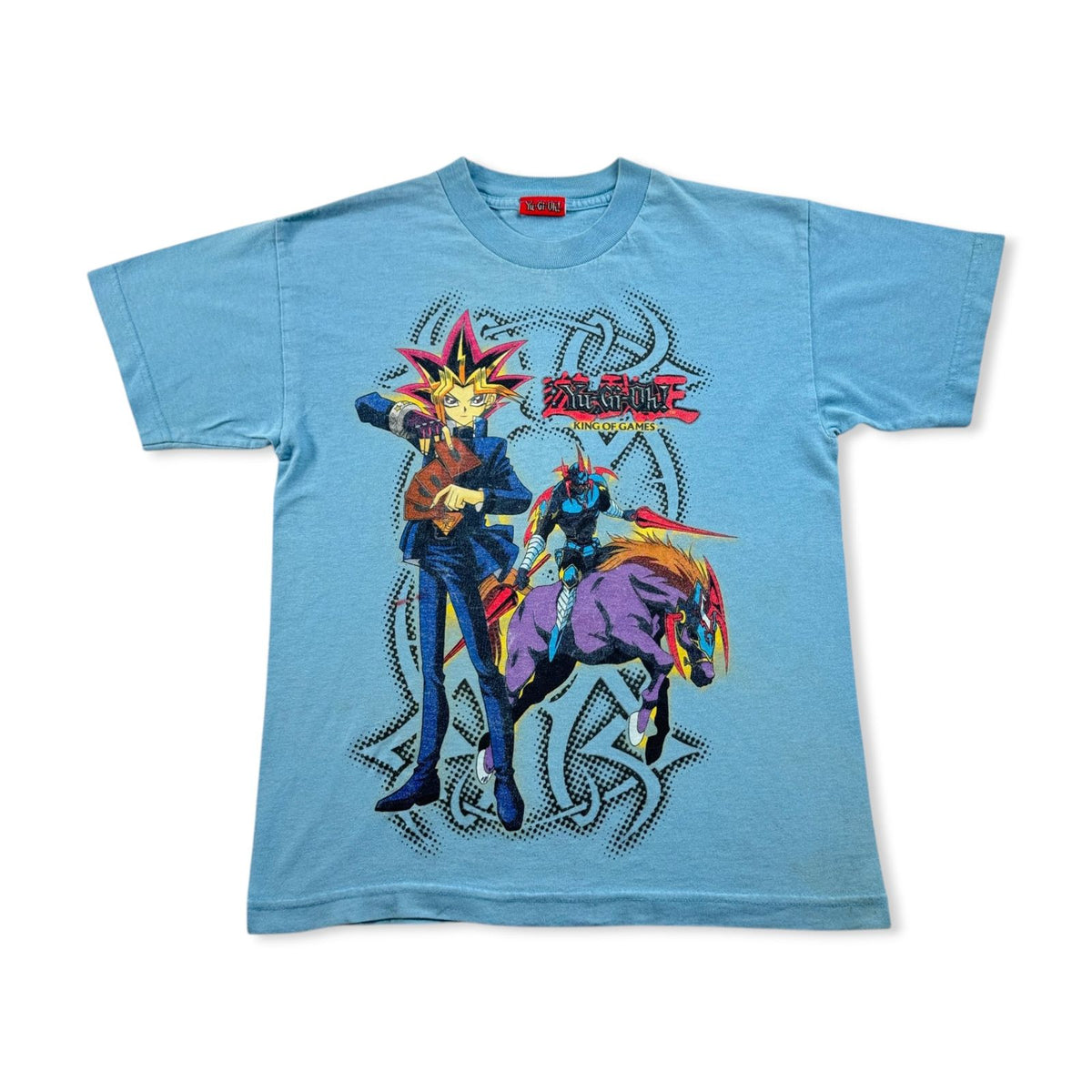 00s 遊戯王 Tシャツ 水色 キッズ T 2603-0208