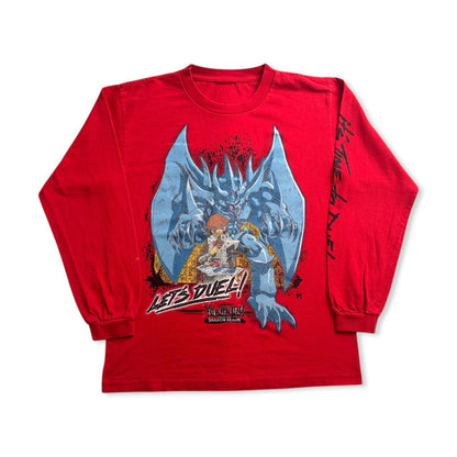 00s 遊戯王 ロンT 長袖 Tシャツ 海馬 キッズ T 赤 2603-0209