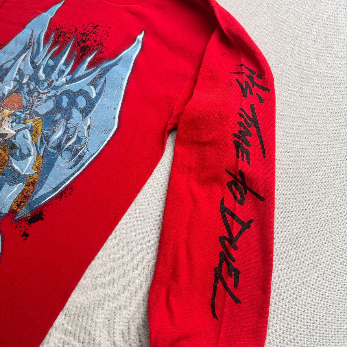 00s 遊戯王 ロンT 長袖 Tシャツ 海馬 キッズ T 赤 2603-0209