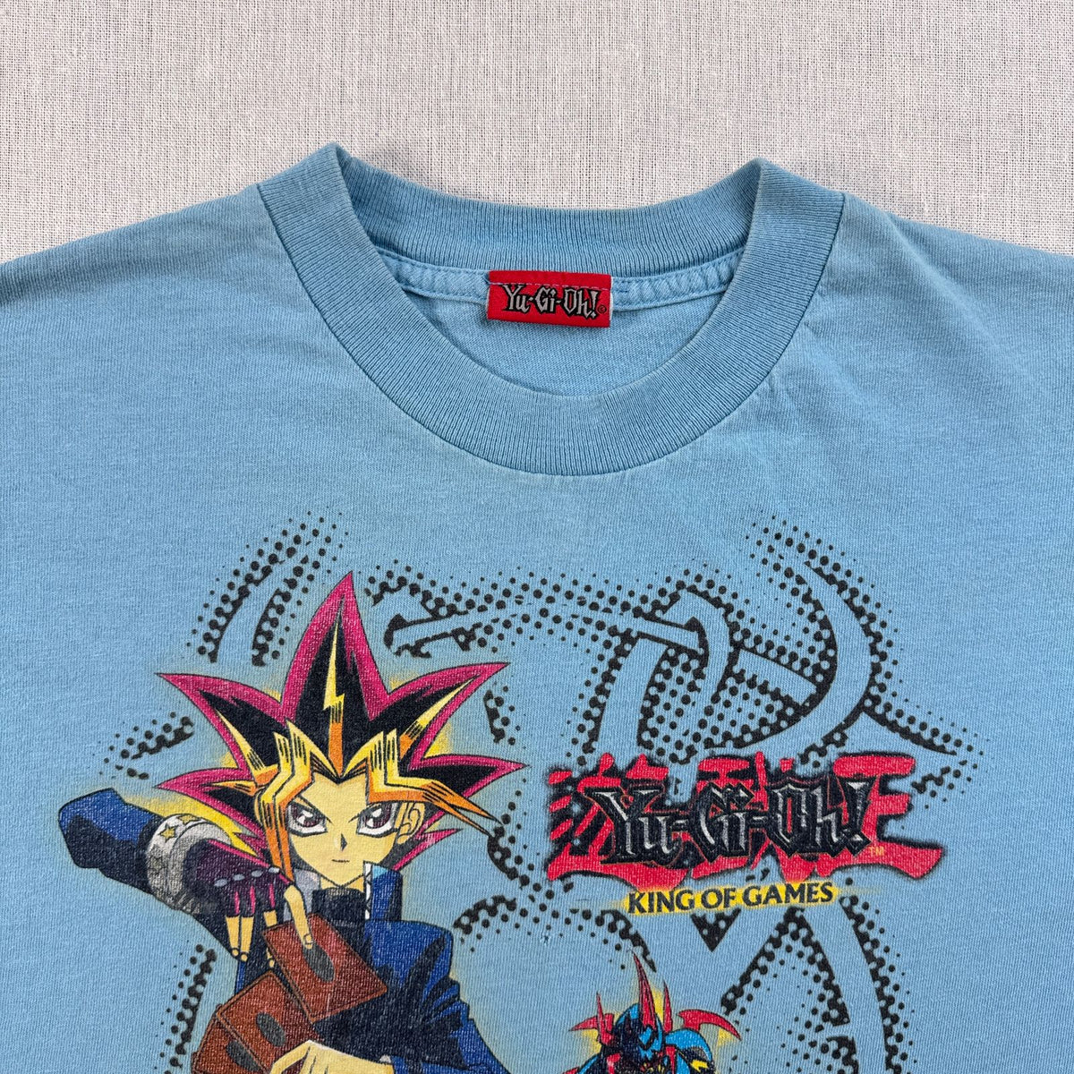 00s 遊戯王 Tシャツ 水色 キッズ T 2603-0208