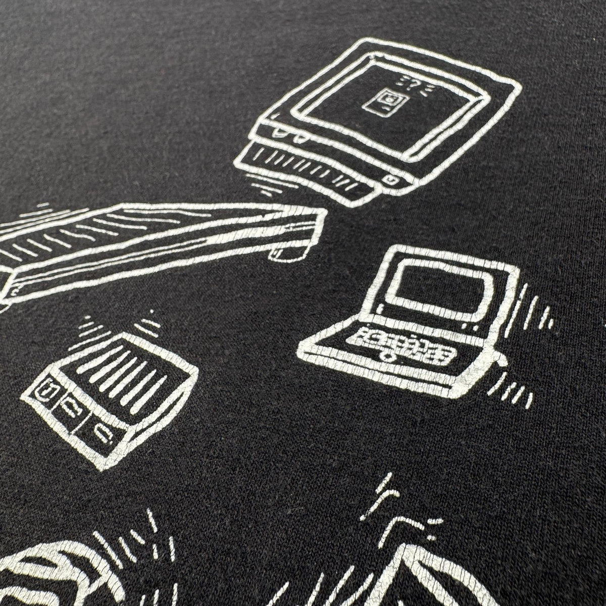 90s アートT Tシャツ Basic color T shirts コンピュータ 1993 パソコン 黒 XL シングルステッチ Dartmouth Computer Distribution a-x-2505-001