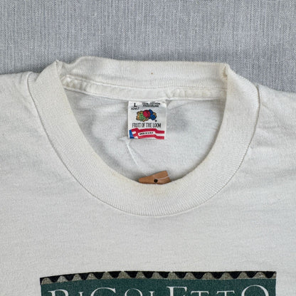 90s USA製 Tシャツ ROGOLETTO リゴレット オペラ メトロポリタン ミュージカル アートT シングルステッチ a-x-2505-003