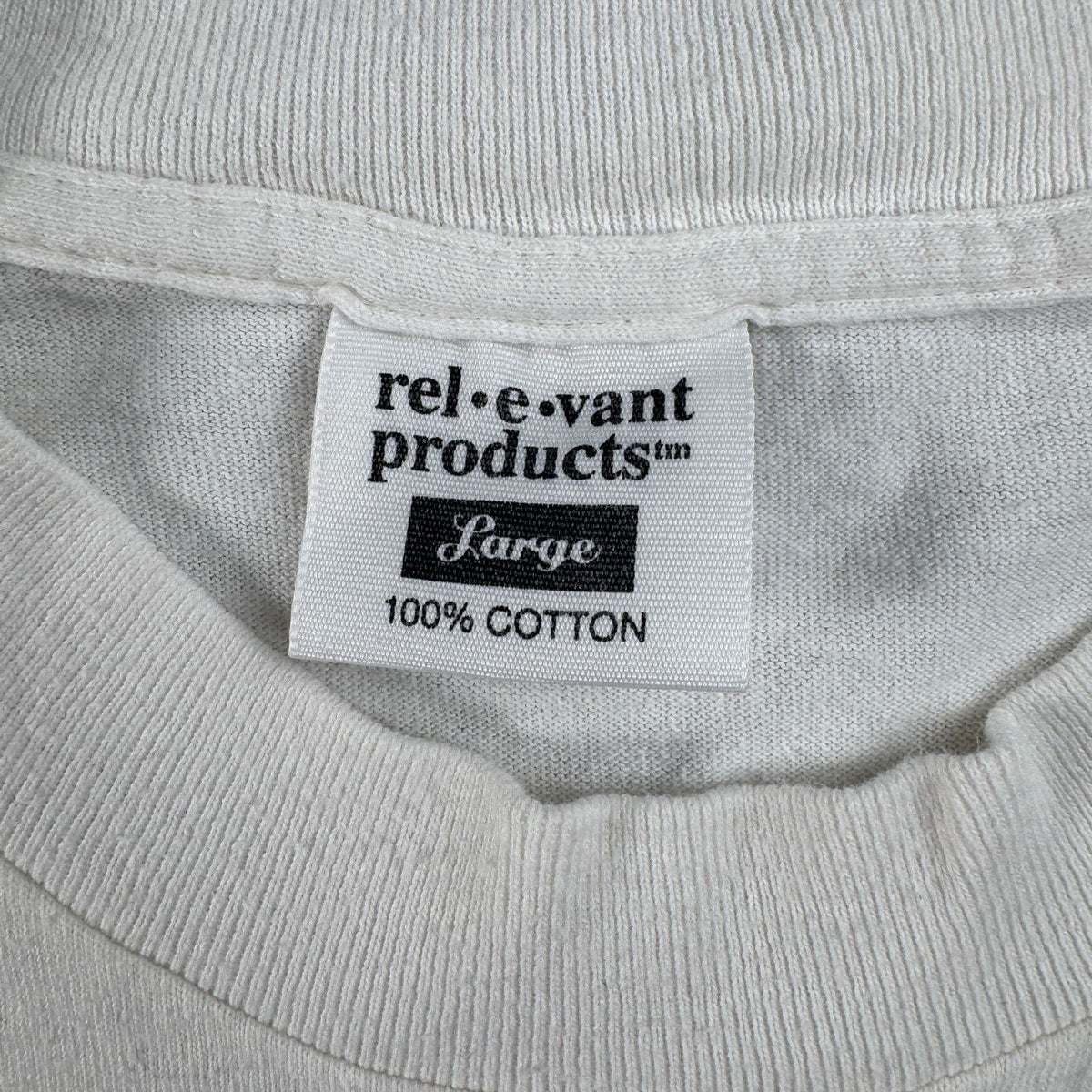 90s rel.e.vant.products 木 自然 植物 総柄 Tシャツ 1995 白 USA製 L アートT シングルステッチ a-x-2505-002