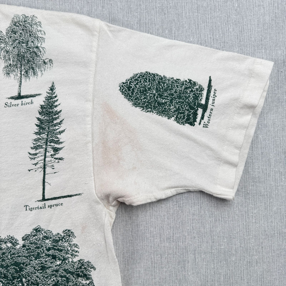 90s rel.e.vant.products 木 自然 植物 総柄 Tシャツ 1995 白 USA製 L アートT シングルステッチ a-x-2505-002