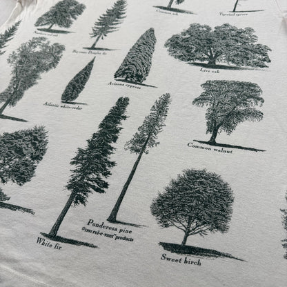 90s rel.e.vant.products 木 自然 植物 総柄 Tシャツ 1995 白 USA製 L アートT シングルステッチ a-x-2505-002