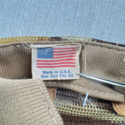 90s USA製 メッシュキャップ 迷彩 miller time カモ柄 帽子 スナップバック 2603-0322